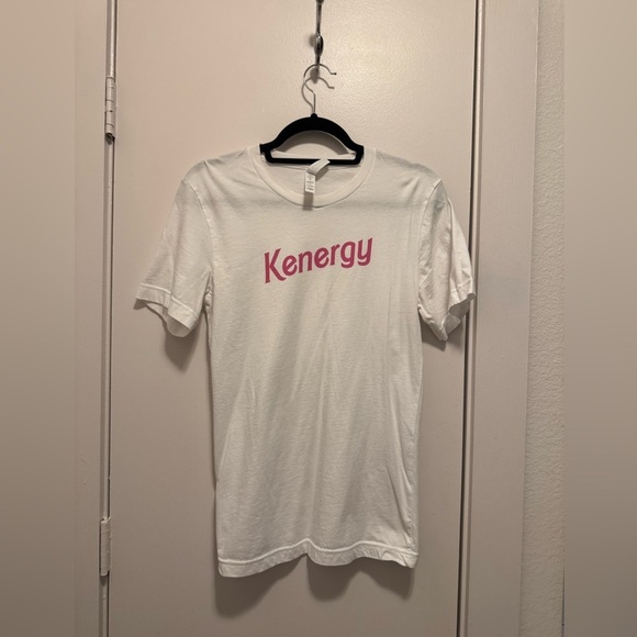 Bella Canvas Other - Barbie’s ‘Kenergy’ Adult Small White Pink Font Bella Canvas Shirt NWOT